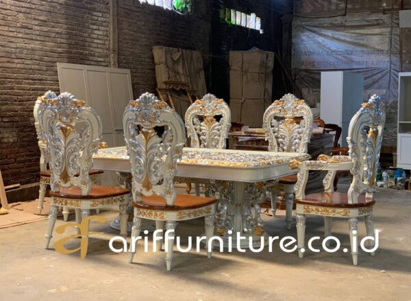 set meja makan kayu