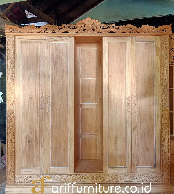 Lemari Pakaian Kayu 5 Pintu Terbaru - Gambar 8