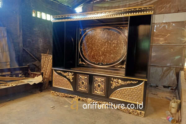 Meja TV Ukiran Custom Jepara Mewah - Gambar 2