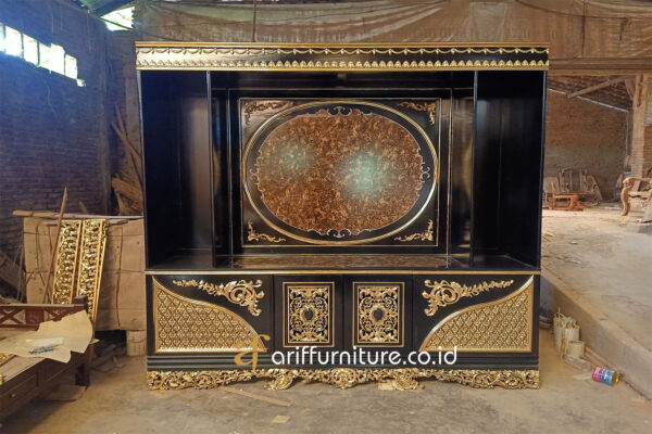 Meja TV Ukiran Custom Jepara Mewah - Gambar 7