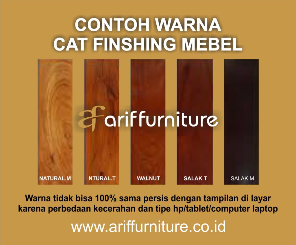 refrensi warna finishing arif furniture jepara