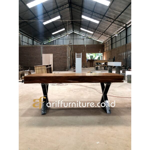 Meja Kantor Solid Kayu Jati Minimalis - Gambar 8