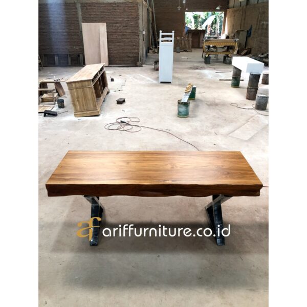Meja Kantor Solid Kayu Jati Minimalis - Gambar 2