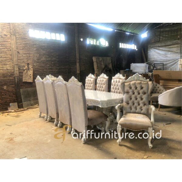 Set Meja Makan 10 Kursi Style Klasik - Gambar 5