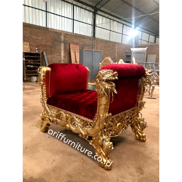 Sofa Stool Relief Mewah Custom Jepara