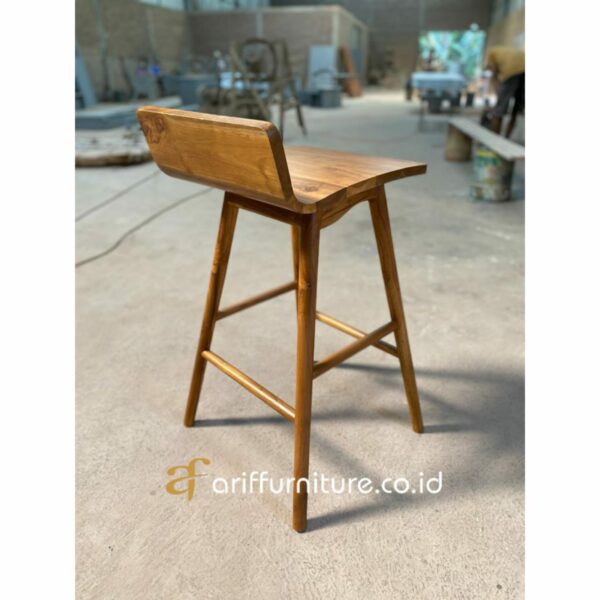 Kursi Bar Kayu Jati Model Minimalis Modern - Gambar 3