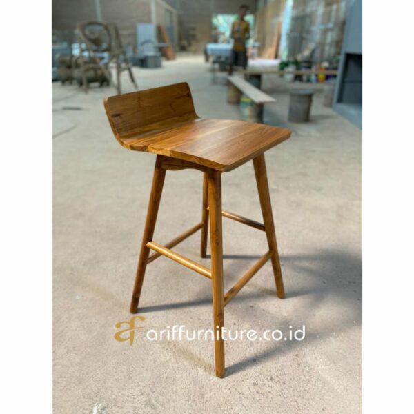 Kursi Bar Kayu Jati Model Minimalis Modern - Gambar 4