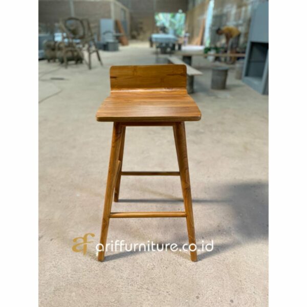 Kursi Bar Kayu Jati Model Minimalis Modern - Gambar 2
