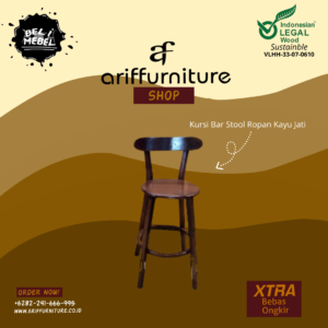 Kursi Bar Stool Ropan Kayu Jati