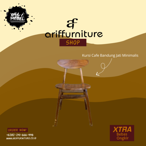 Kursi Cafe Bandung Kayu Jati Minimalis