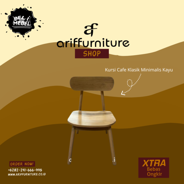 Kursi Cafe Klasik Minimalis Kayu Jati