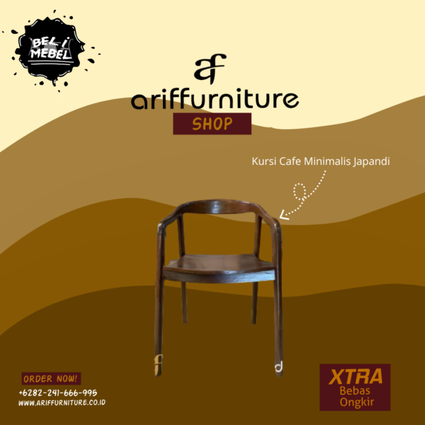 Kursi Cafe Makan Jati Minimalis Japandi