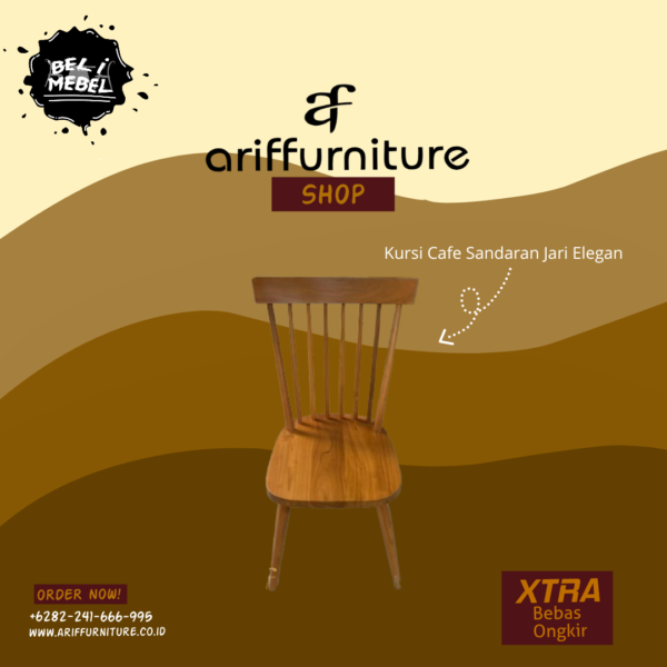 Kursi Cafe Sandaran Jari Jari Elegan