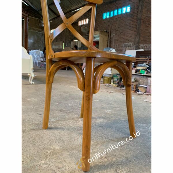 Kursi Cafe X Minimalis Jati Modern - Gambar 4
