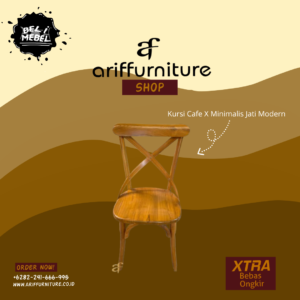 Kursi Cafe X Minimalis Jati Modern