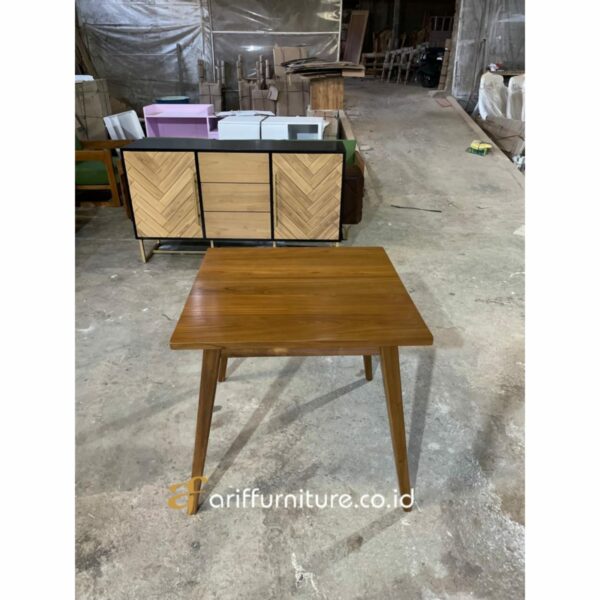 Meja Cafe Minimalis Makan Restoran Kotak - Gambar 2