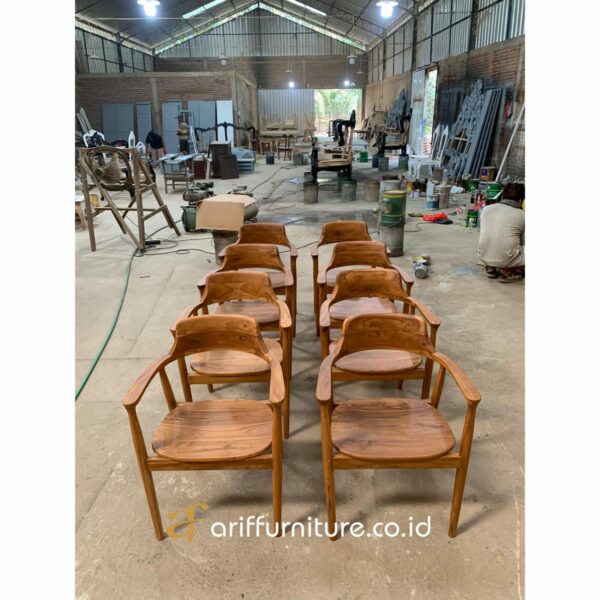 Kursi Cafe Kayu Jati Retro Minimalis - Gambar 3