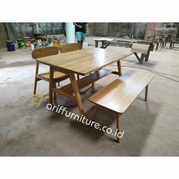 Set Kursi Cafe Meja Makan Panjang - Gambar 2