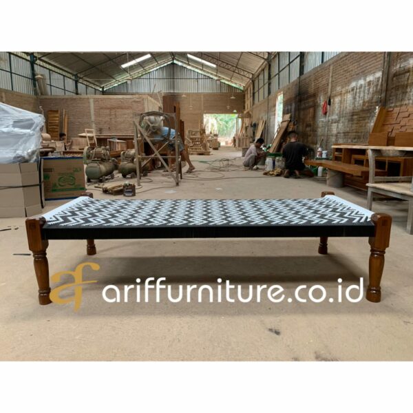 Bangku Outdoor Rotan Sintetis Minimalis - Gambar 5