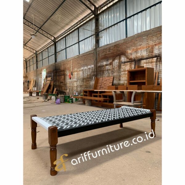 Bangku Outdoor Rotan Sintetis Minimalis - Gambar 4