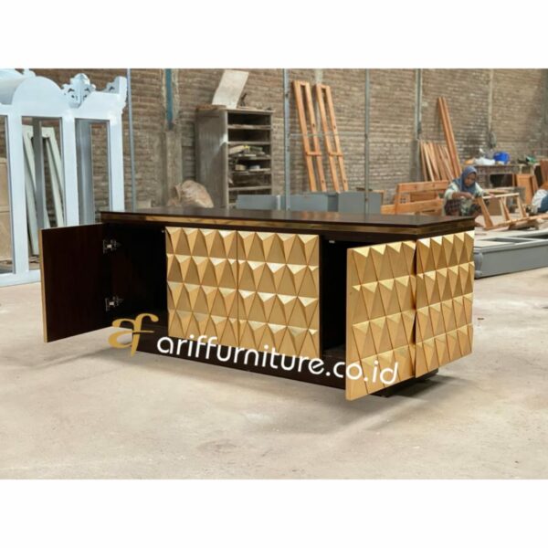 Buffet TV 3D Kayu Jati Minimalis Modern - Gambar 8