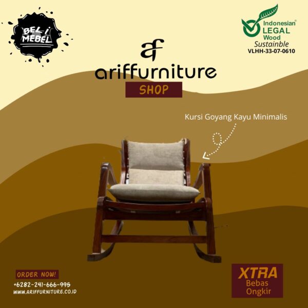 Kursi Goyang Kayu Minimalis Modern