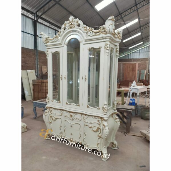 Lemari Hias Mewah Luxury Carving Elegant - Gambar 3