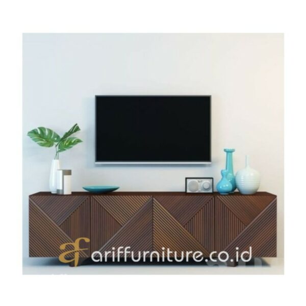 Lemari Bufet TV Kayu Jati Minimalis - Gambar 5