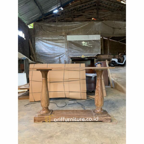 Meja Konsul Kayu Jati Antik Minimalis - Gambar 2