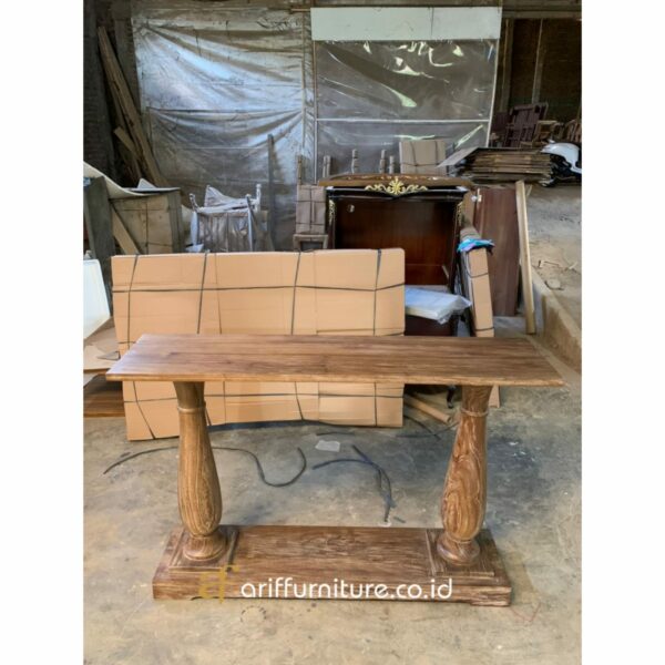 Meja Konsul Kayu Jati Antik Minimalis - Gambar 3