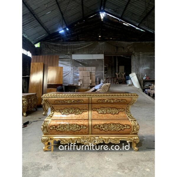 Meja Konsul Klasik Gold Duco Ukiran - Gambar 2