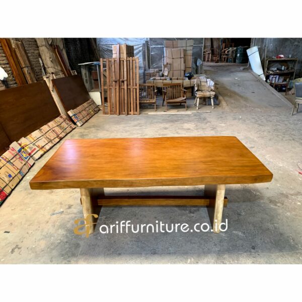 Meja Makan Kayu Trembesi Solid Minimalis - Gambar 3