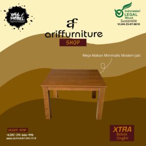 Meja Makan Minimalis Modern Jati Jepara