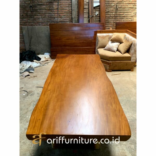 Meja Makan Kayu Trembesi Solid Minimalis - Gambar 4