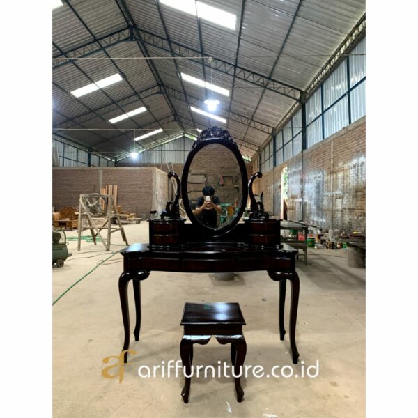 Meja Rias Mewah Klasik Kayu Jati - Gambar 3