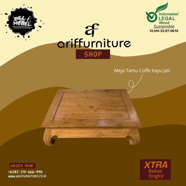 Meja Tamu Coffe Kayu Jati