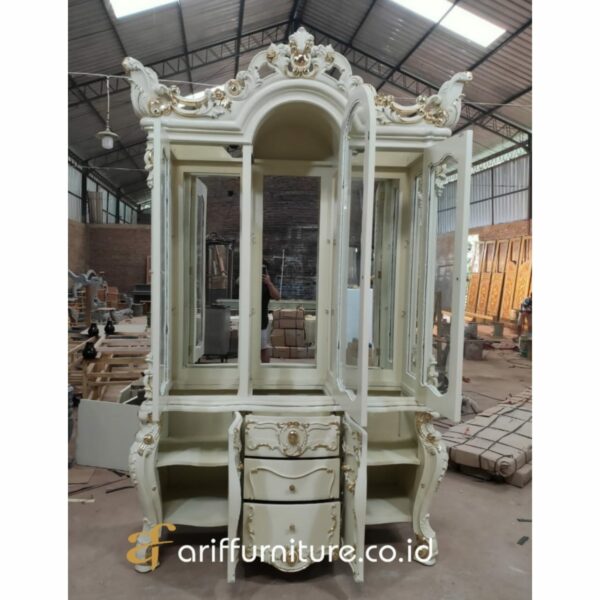 Lemari Hias Mewah Luxury Carving Elegant - Gambar 4