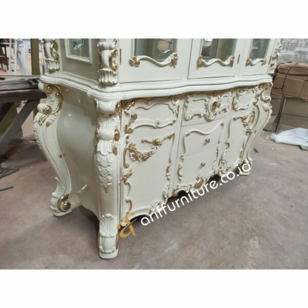 Lemari Hias Mewah Luxury Carving Elegant - Gambar 5