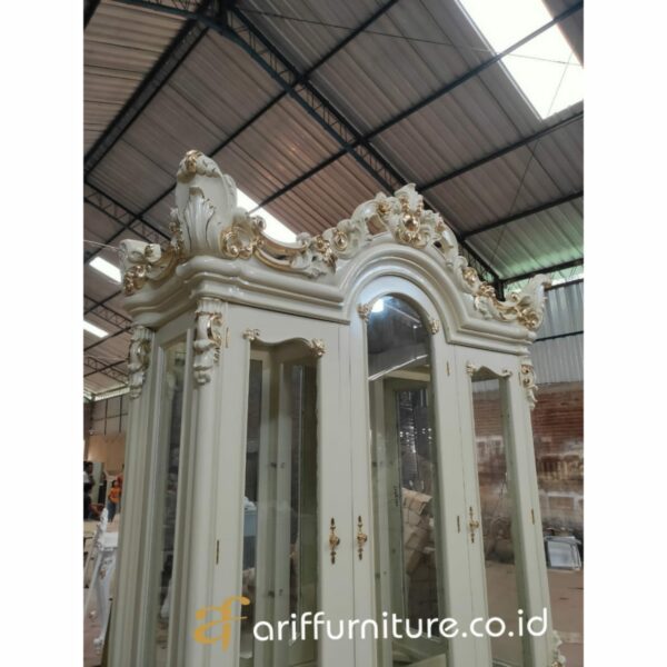 Lemari Hias Mewah Luxury Carving Elegant - Gambar 7