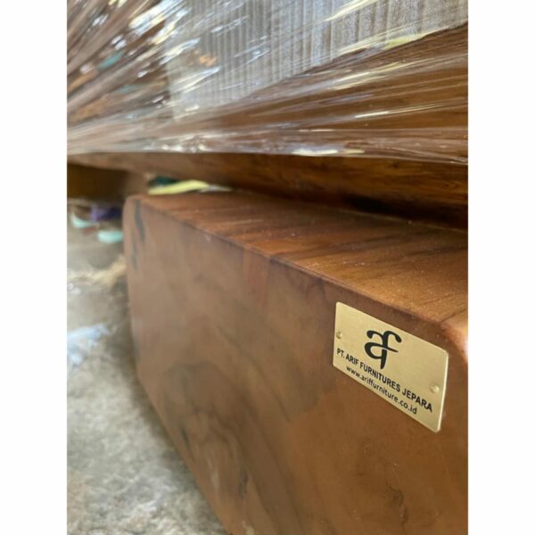Partisi Bangku Balok Kayu Jati Solid Utuh - Gambar 6