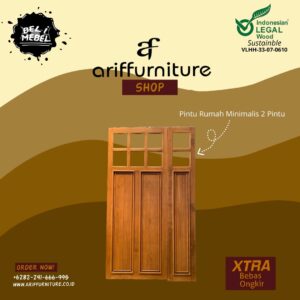 Pintu Kupu Tarung Jati Rumah Minimalis
