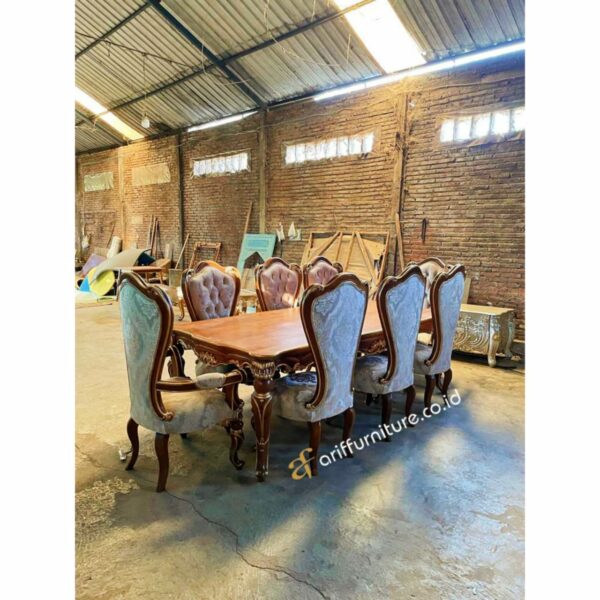 Set Meja Kursi Makan Jati Mebel Jepara - Gambar 4