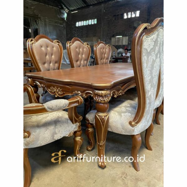 Set Meja Kursi Makan Jati Mebel Jepara - Gambar 8