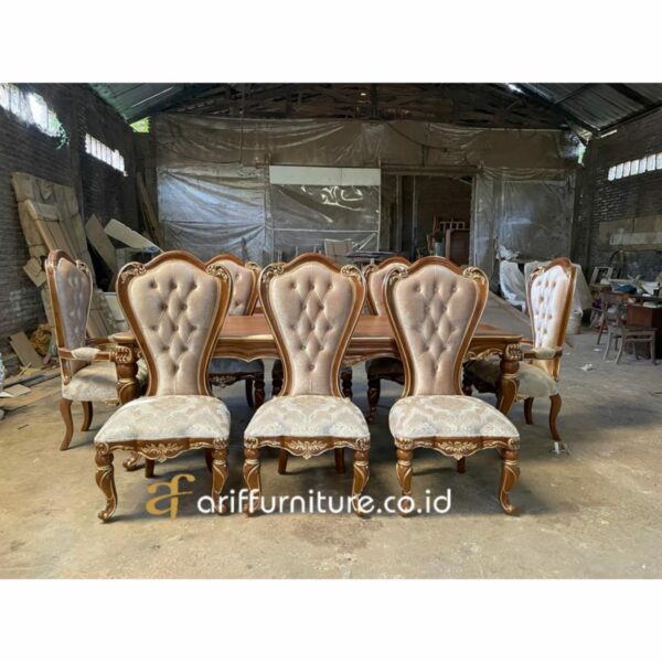 Set Meja Kursi Makan Jati Mebel Jepara - Gambar 6