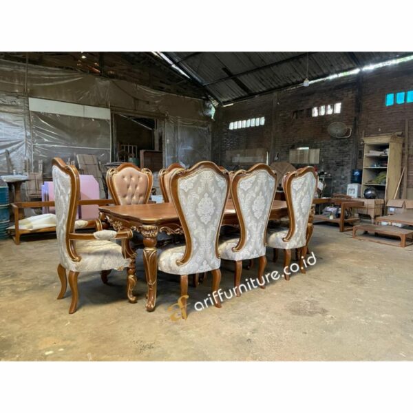 Set Meja Kursi Makan Jati Mebel Jepara - Gambar 7