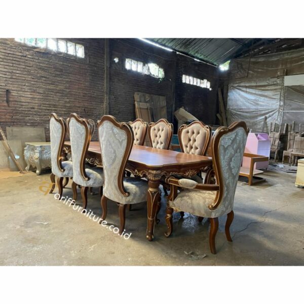 Set Meja Kursi Makan Jati Mebel Jepara - Gambar 3