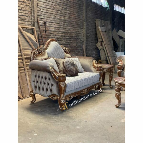 Set Sofa Tamu Mewah Ukiran Klasik Gold Jepara - Gambar 4