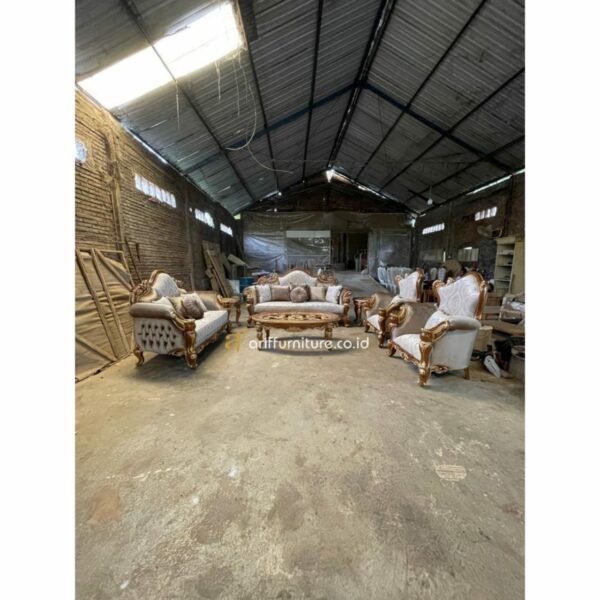 Set Sofa Tamu Mewah Ukiran Klasik Gold Jepara - Gambar 5