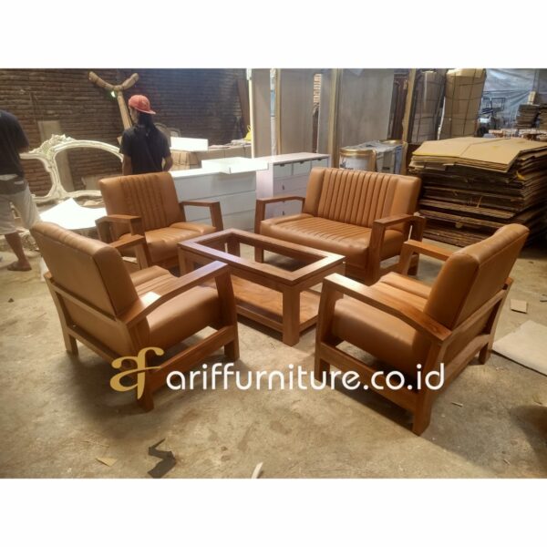 Set Sofa Tamu Model Minimalis Retro - Gambar 4