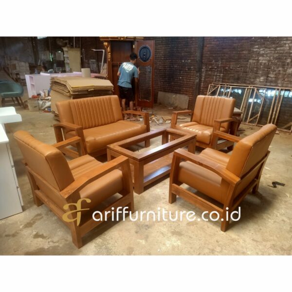 Set Sofa Tamu Model Minimalis Retro - Gambar 5